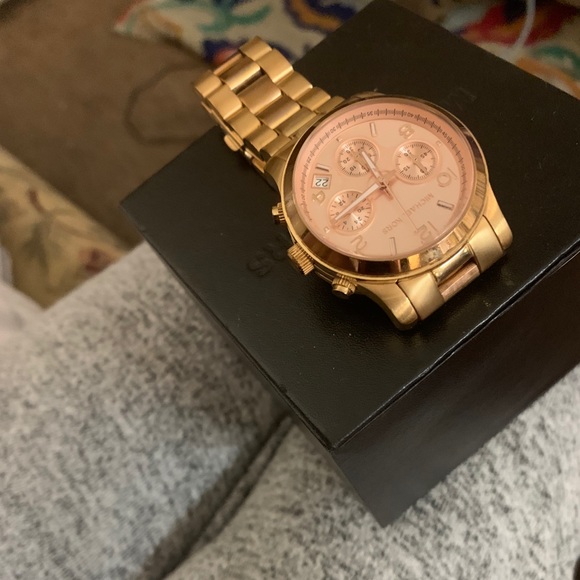 MK watch rose gold